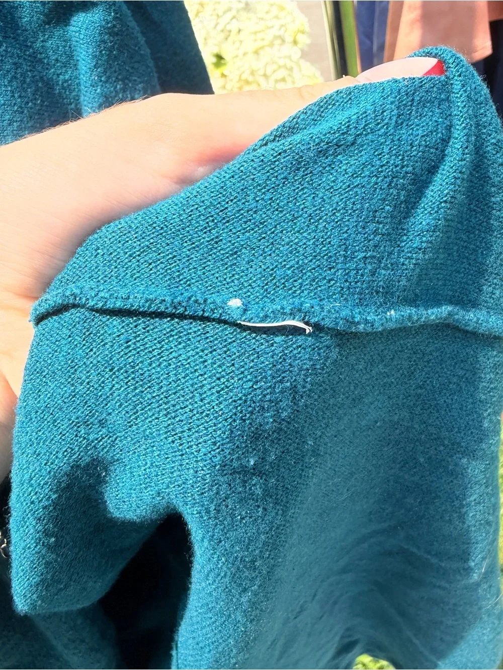 Michael Kors Teal Crewneck Lightweight Sweater